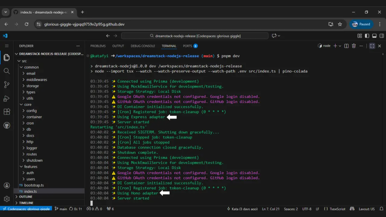 Screenshot 2 of DreamStack Node.js