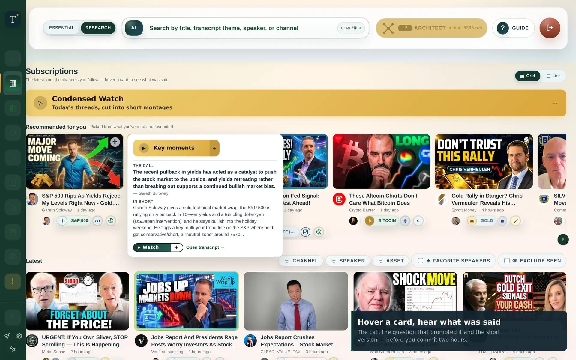 Screenshot 1 of TranscriptAgent