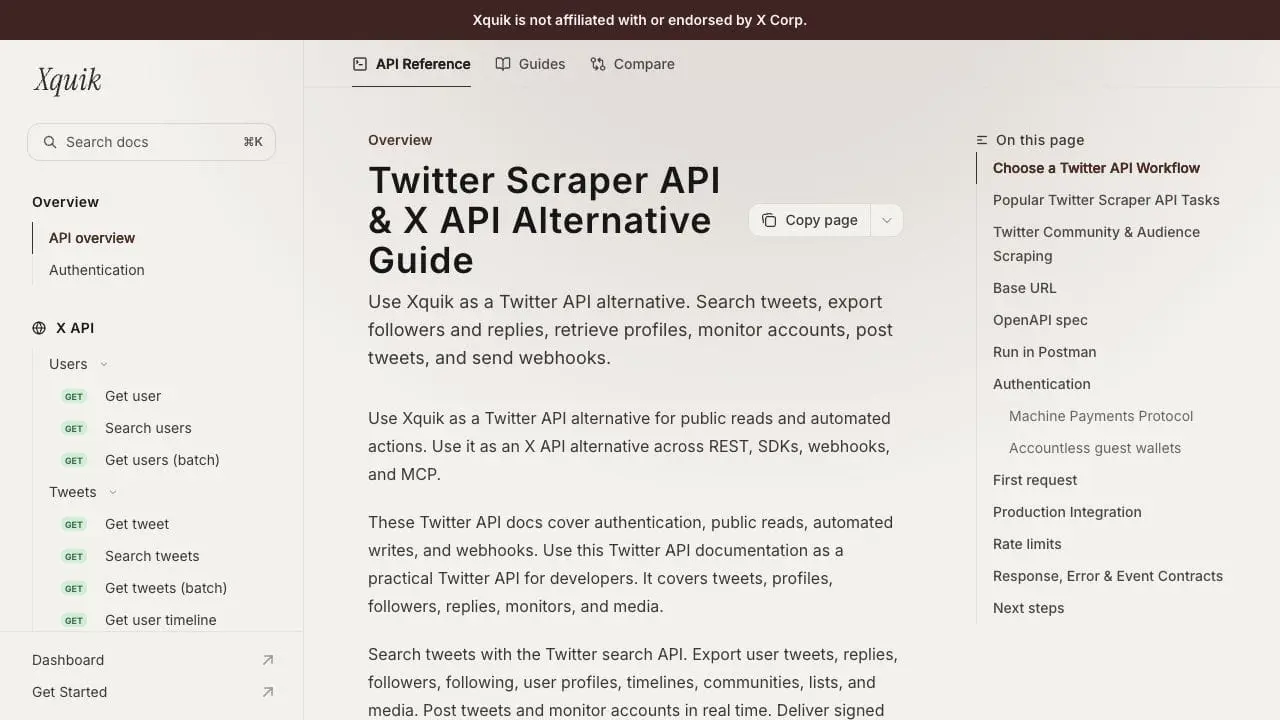 Screenshot 1 of Xquik
