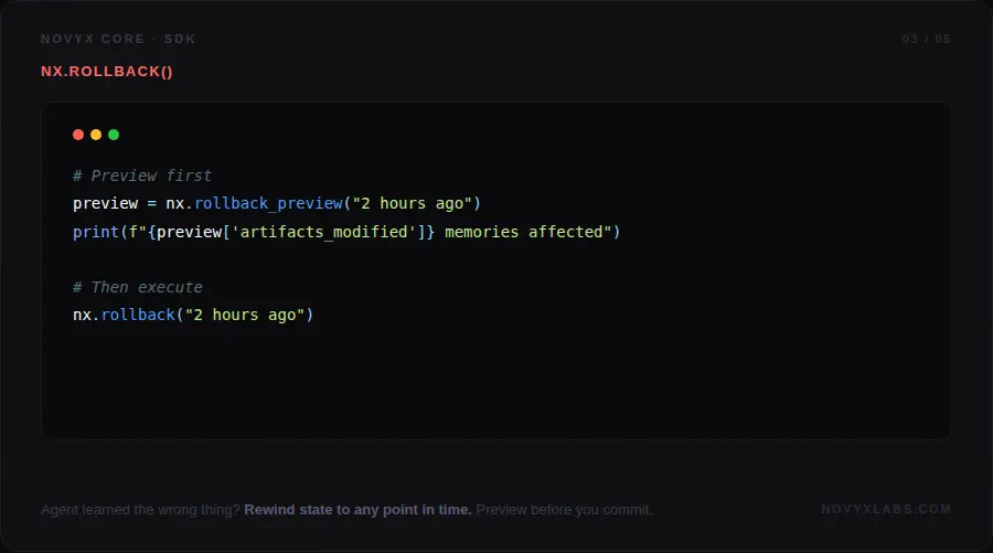 Screenshot 3 of Novyx Core