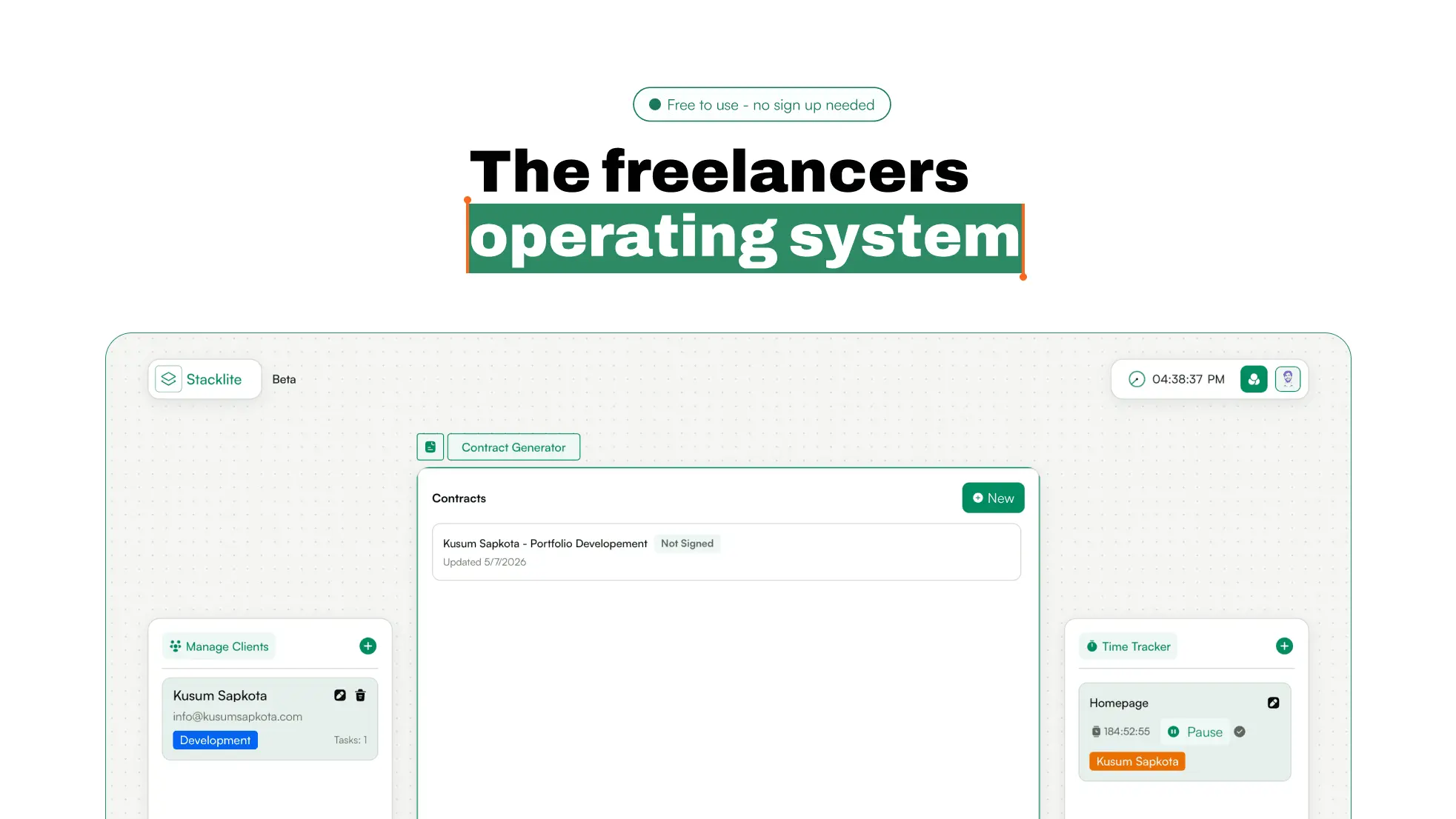 Screenshot 1 of Stacklite.live