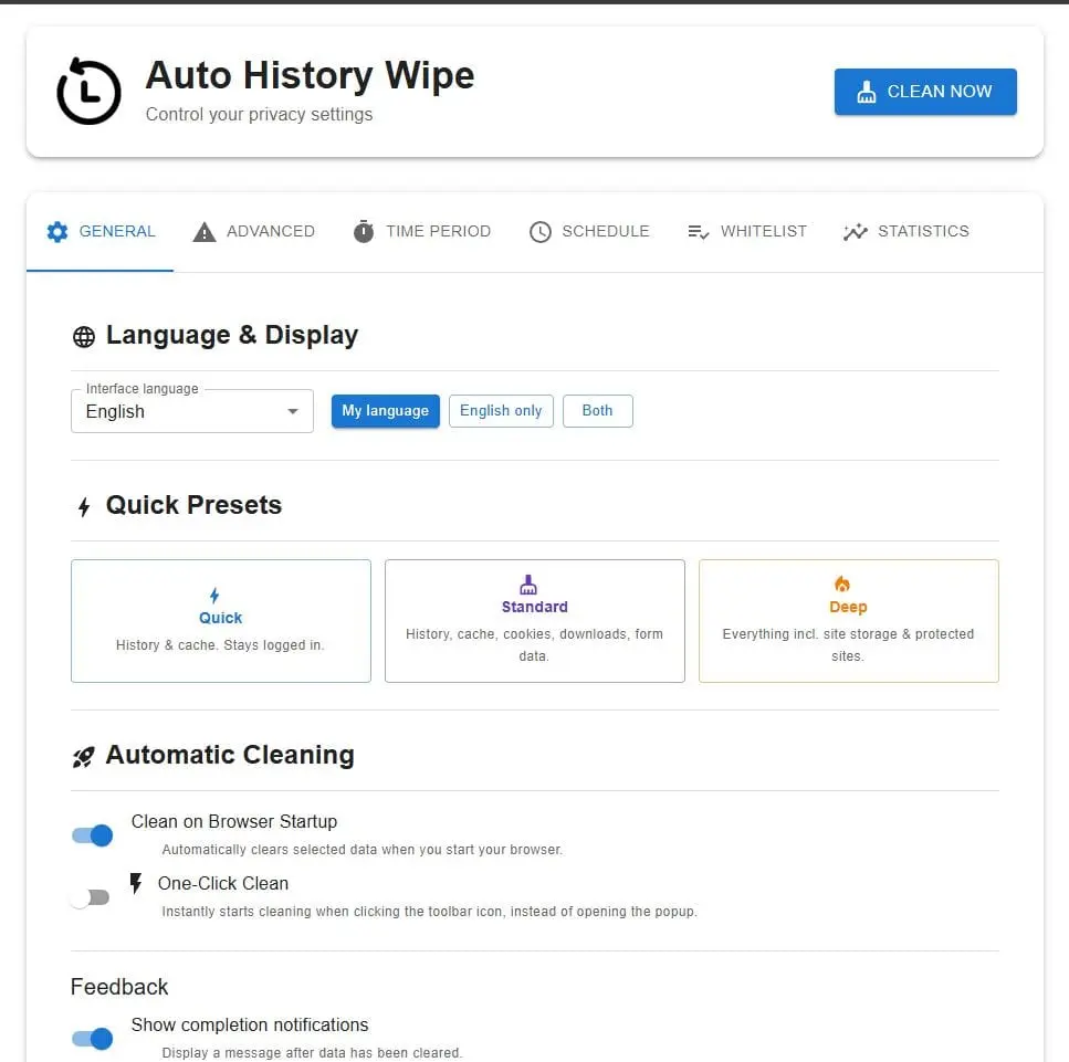 Screenshot 1 of Auto History Wipe