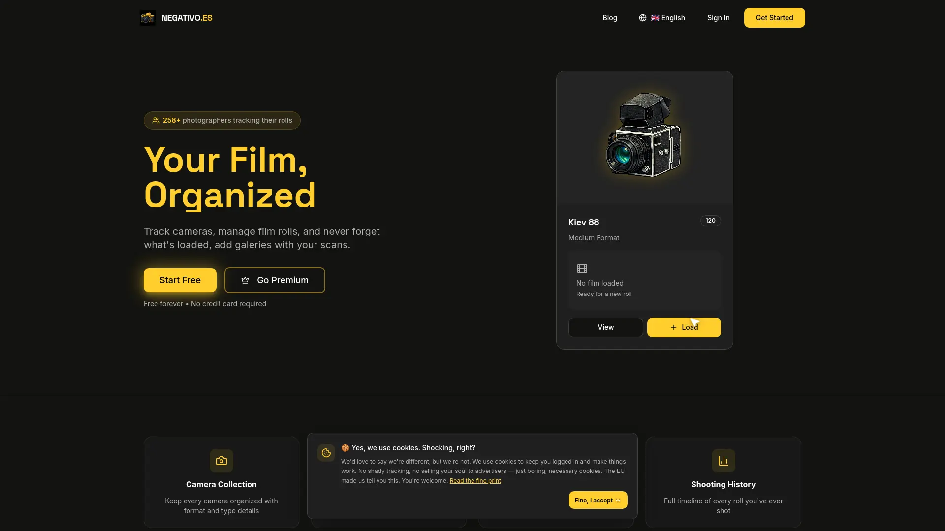 Screenshot 1 of Negativo - Film Photography Manager