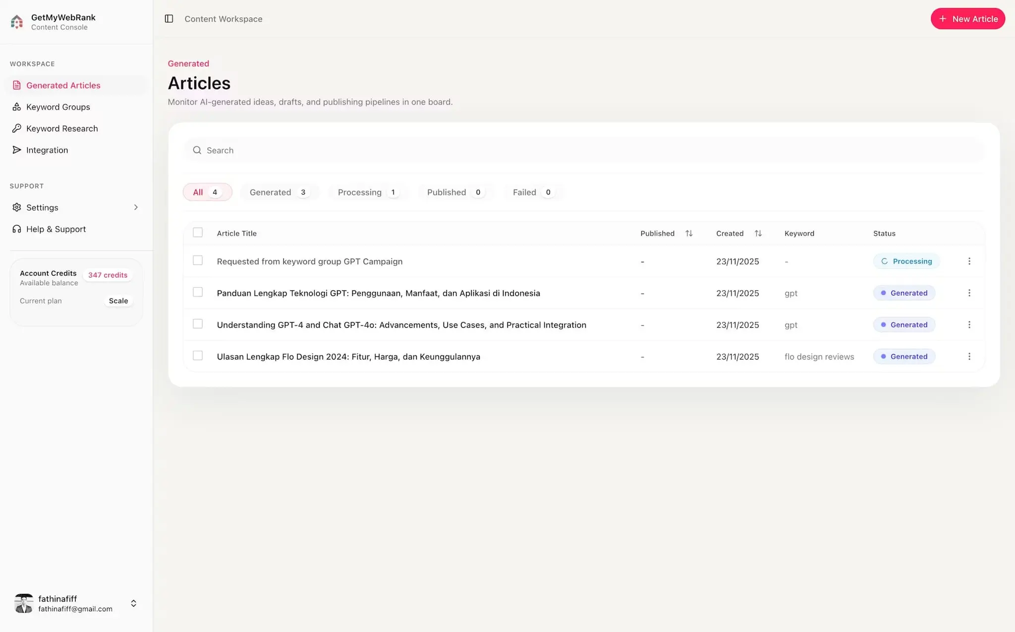 Screenshot 5 of GetMyWebRank