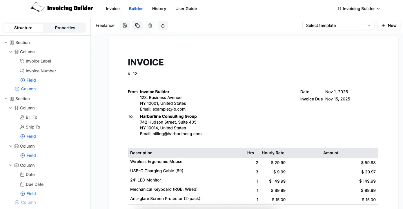 Screenshot 2 of Invoicing Builder
