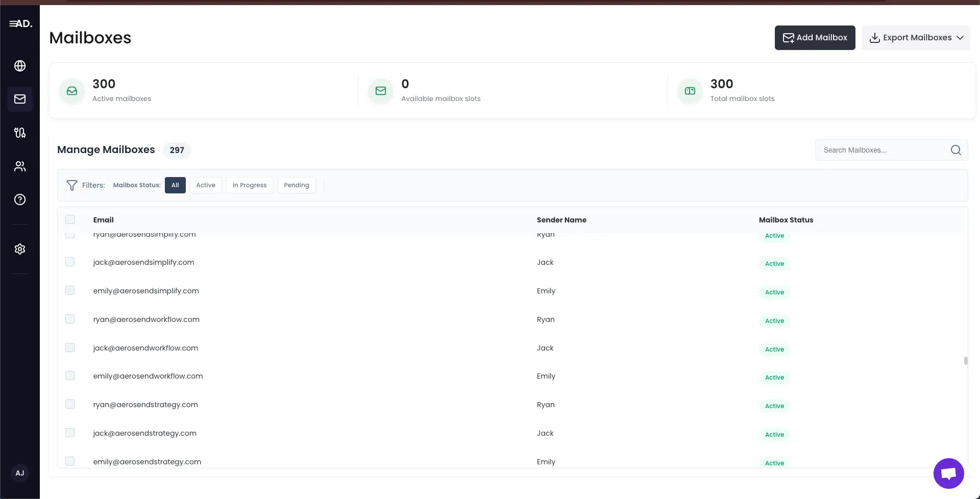 Screenshot 2 of Aerosend.io