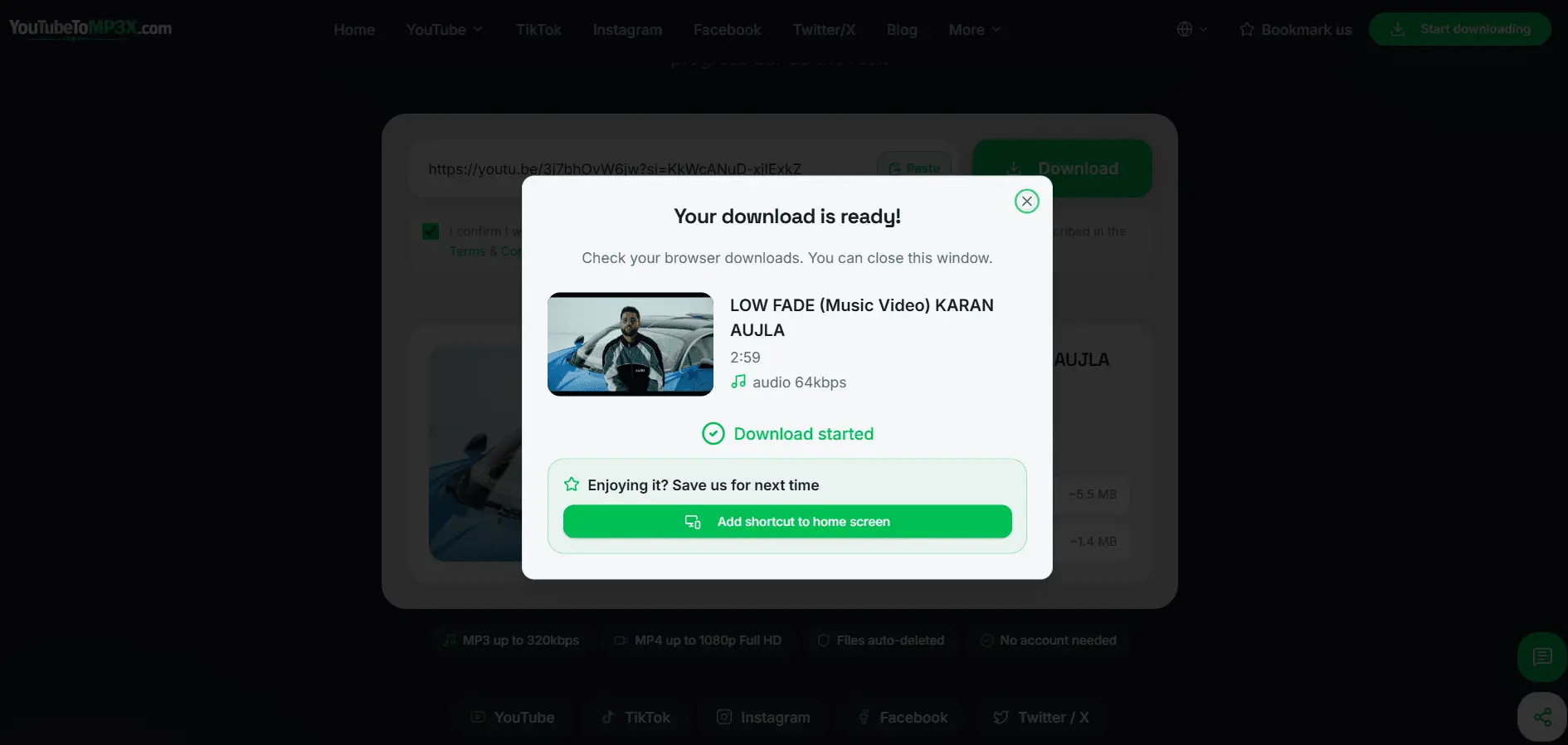 Screenshot 5 of YouTubeToMP3X