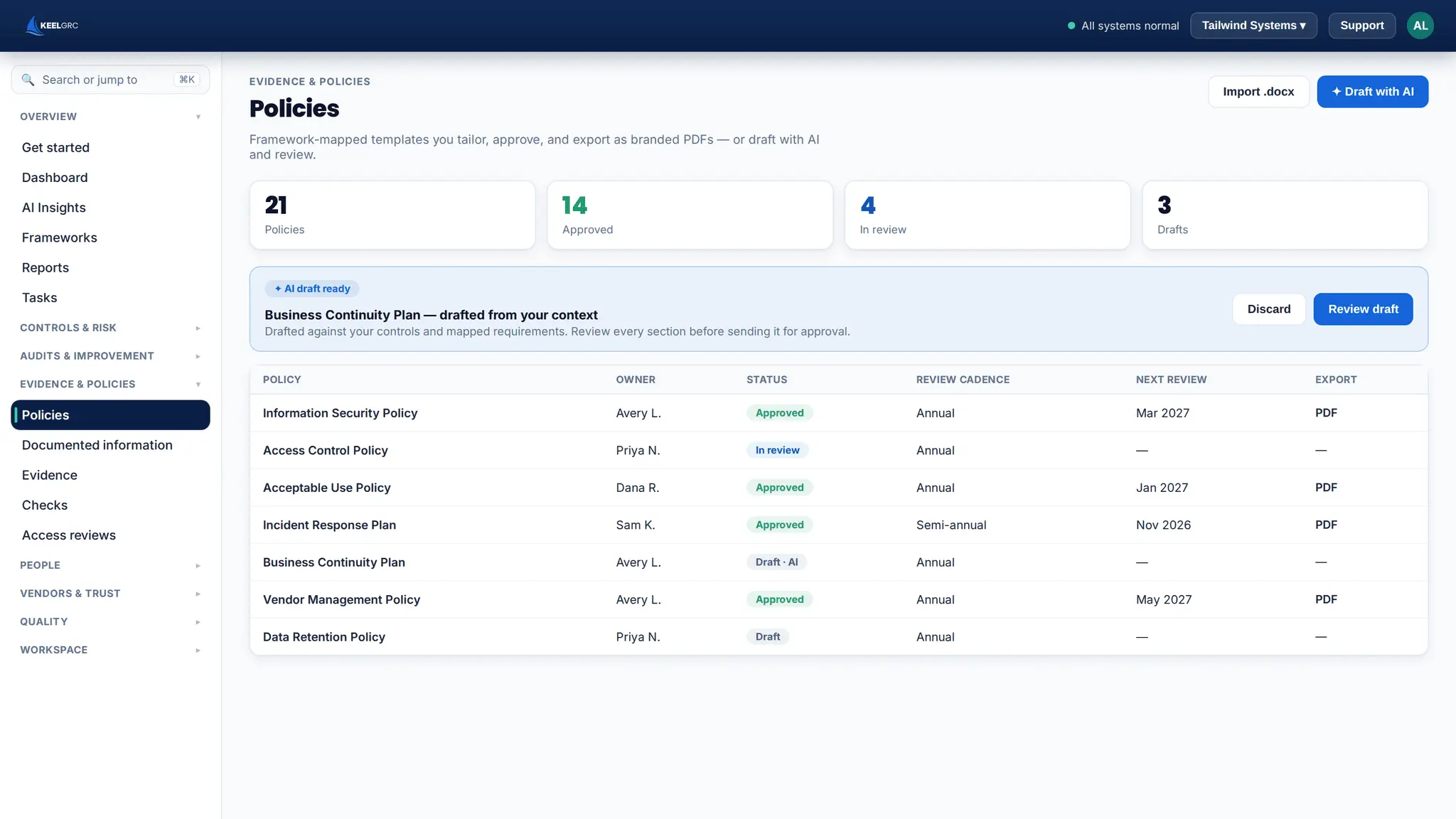 Screenshot 3 of Keel GRC