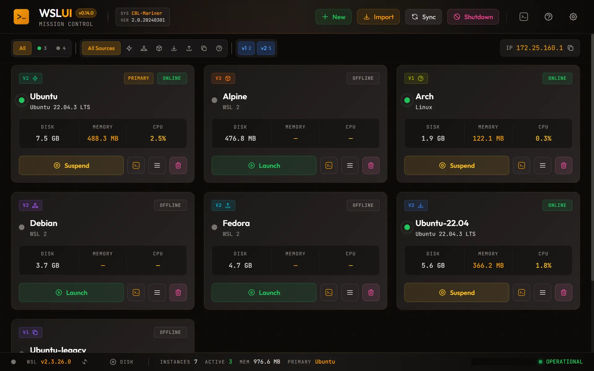 Screenshot 2 of WSL UI