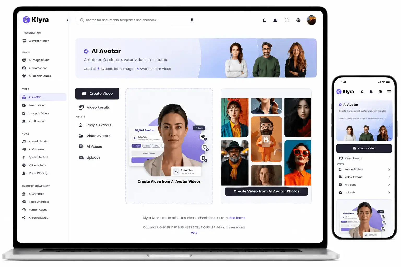 Screenshot 1 of Klyra AI