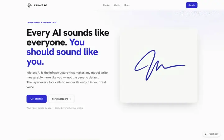 Screenshot 1 of Idiolect AI