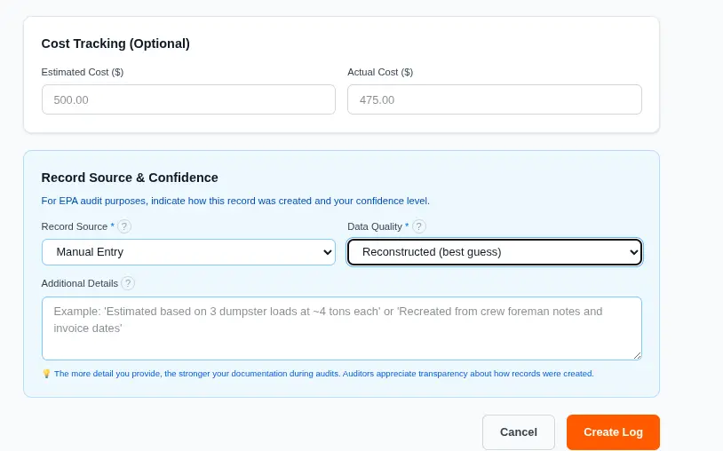 Screenshot 1 of ComplianceLogger