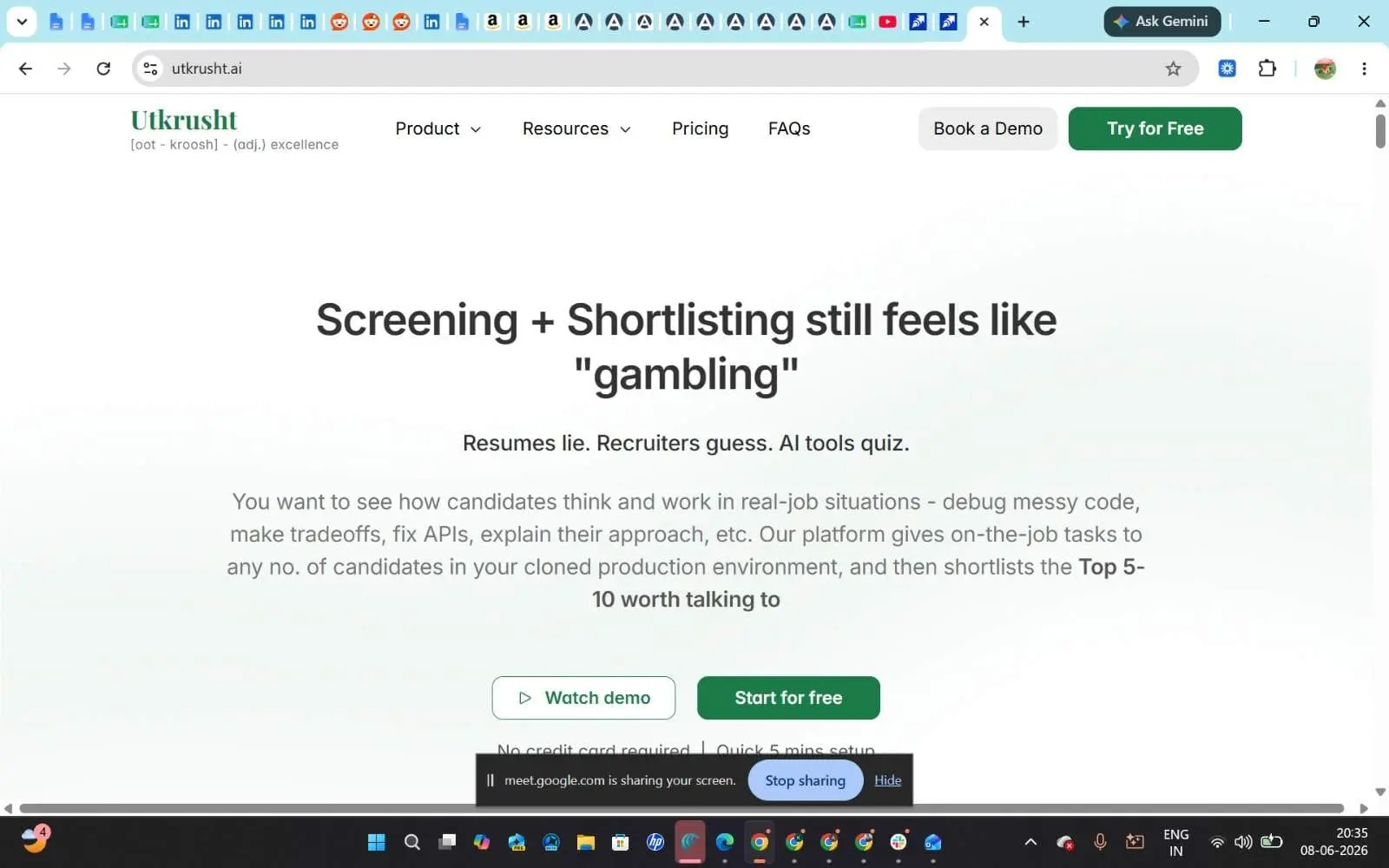 Screenshot 1 of Utkrusht AI