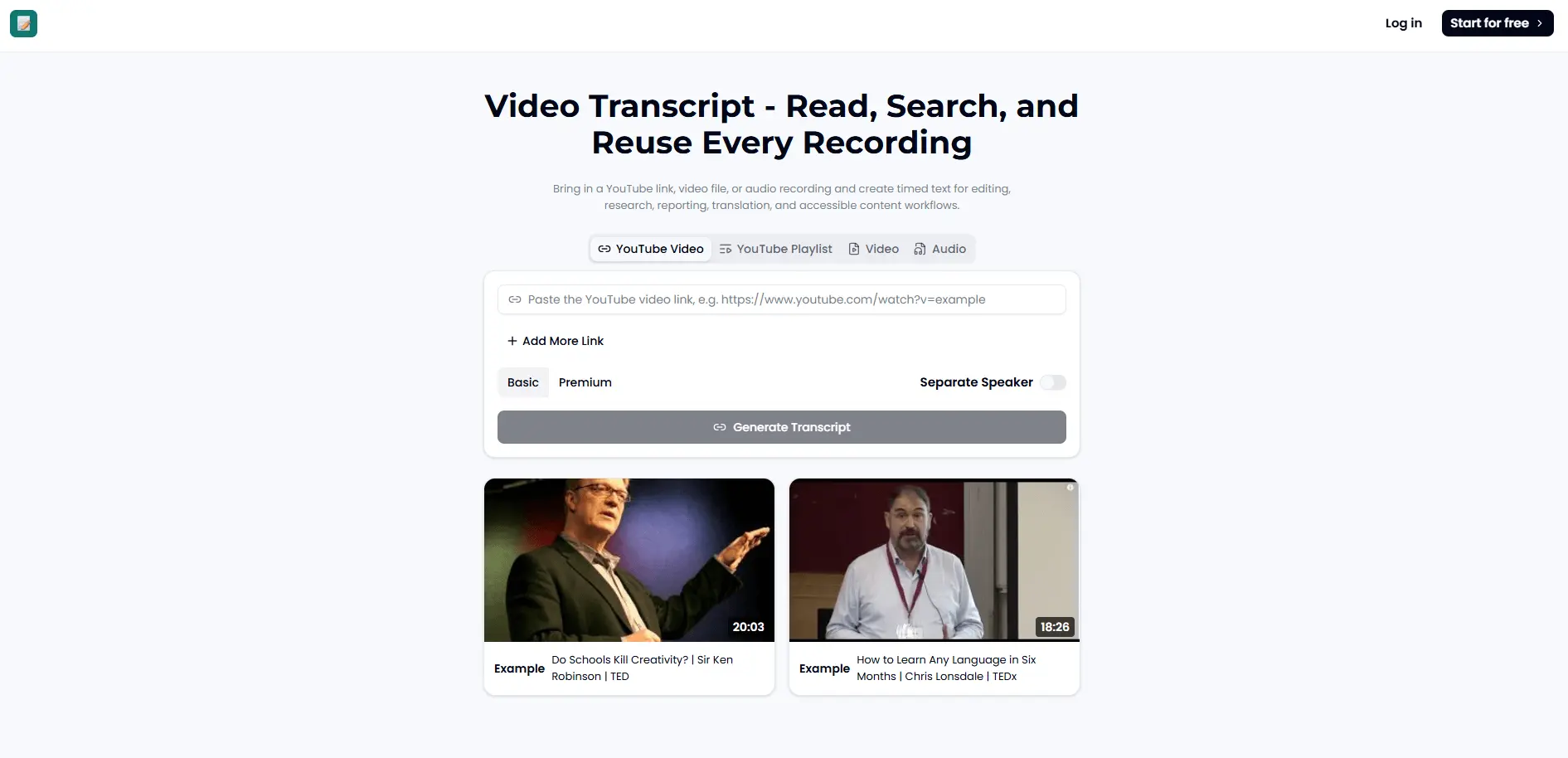 Screenshot 1 of Video Transcript