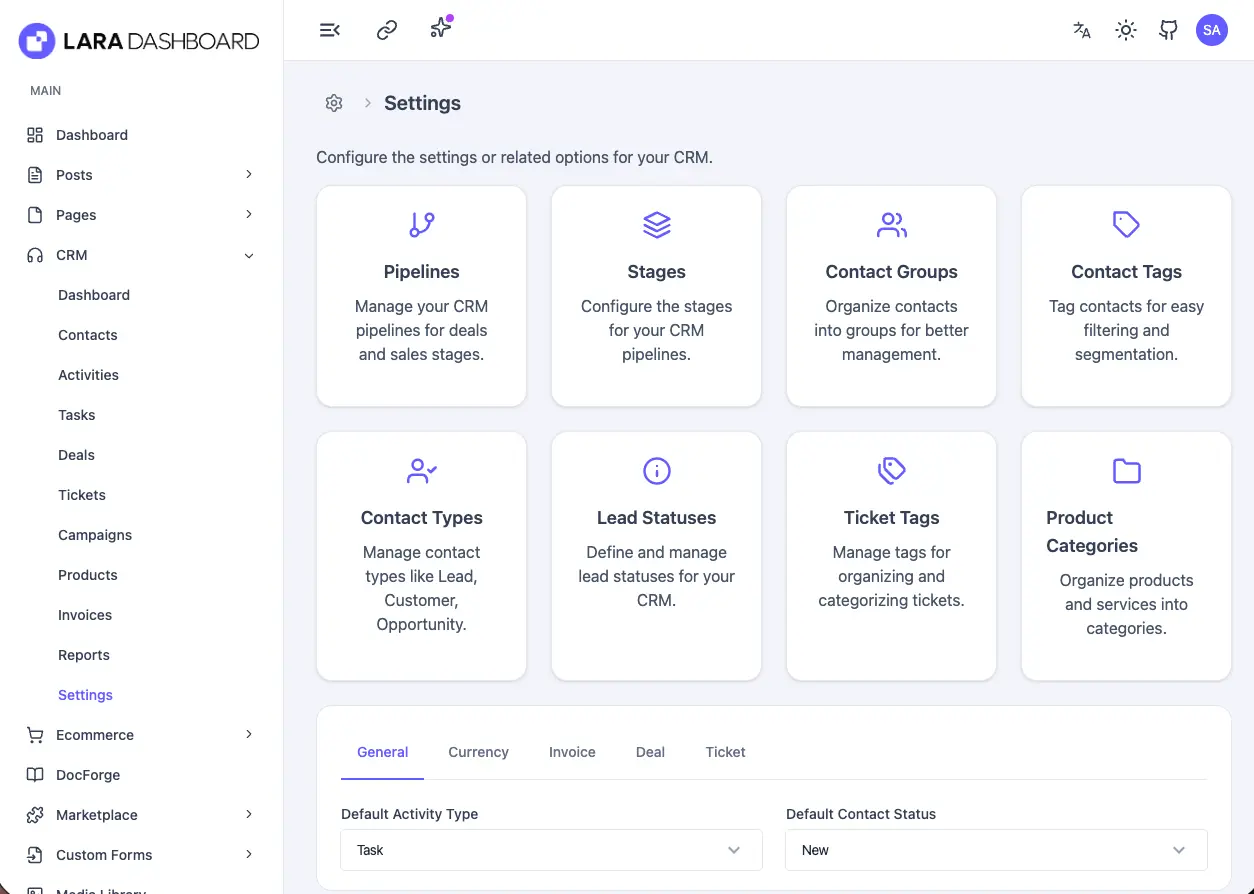 Screenshot 3 of Lara Dashboard
