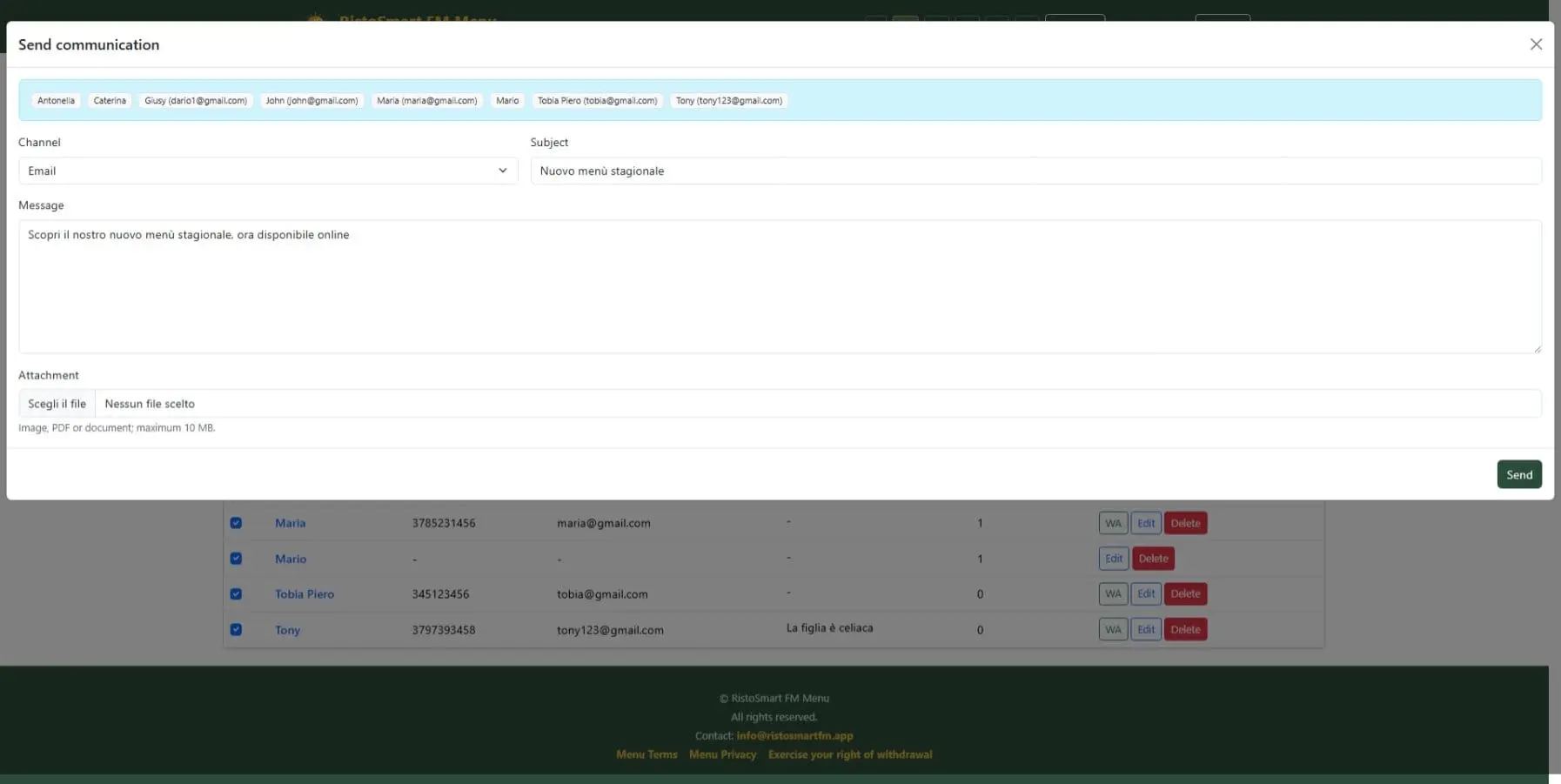 Screenshot 7 of RistoSmart FM Menu