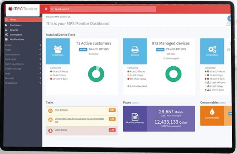 Screenshot 1 of Managed Print Services  | MPS Monitor