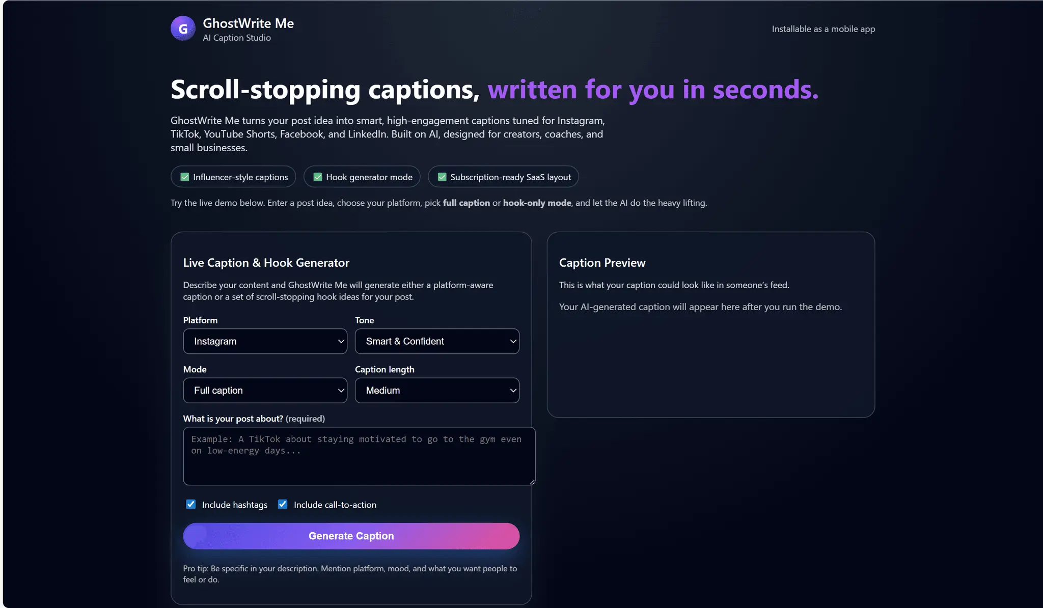 Screenshot 1 of GhostWrite Me
