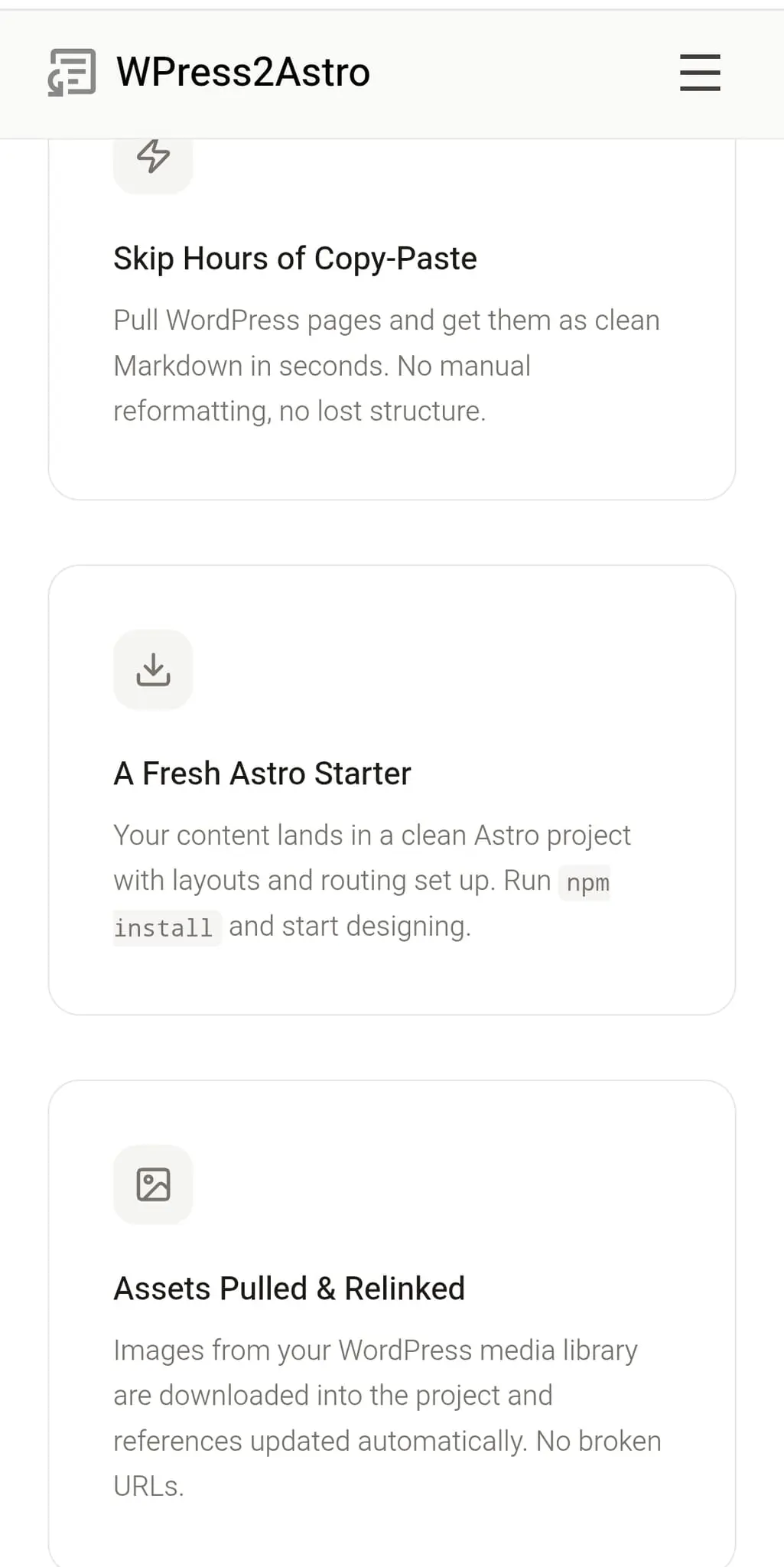 Screenshot 2 of WPress2Astro 