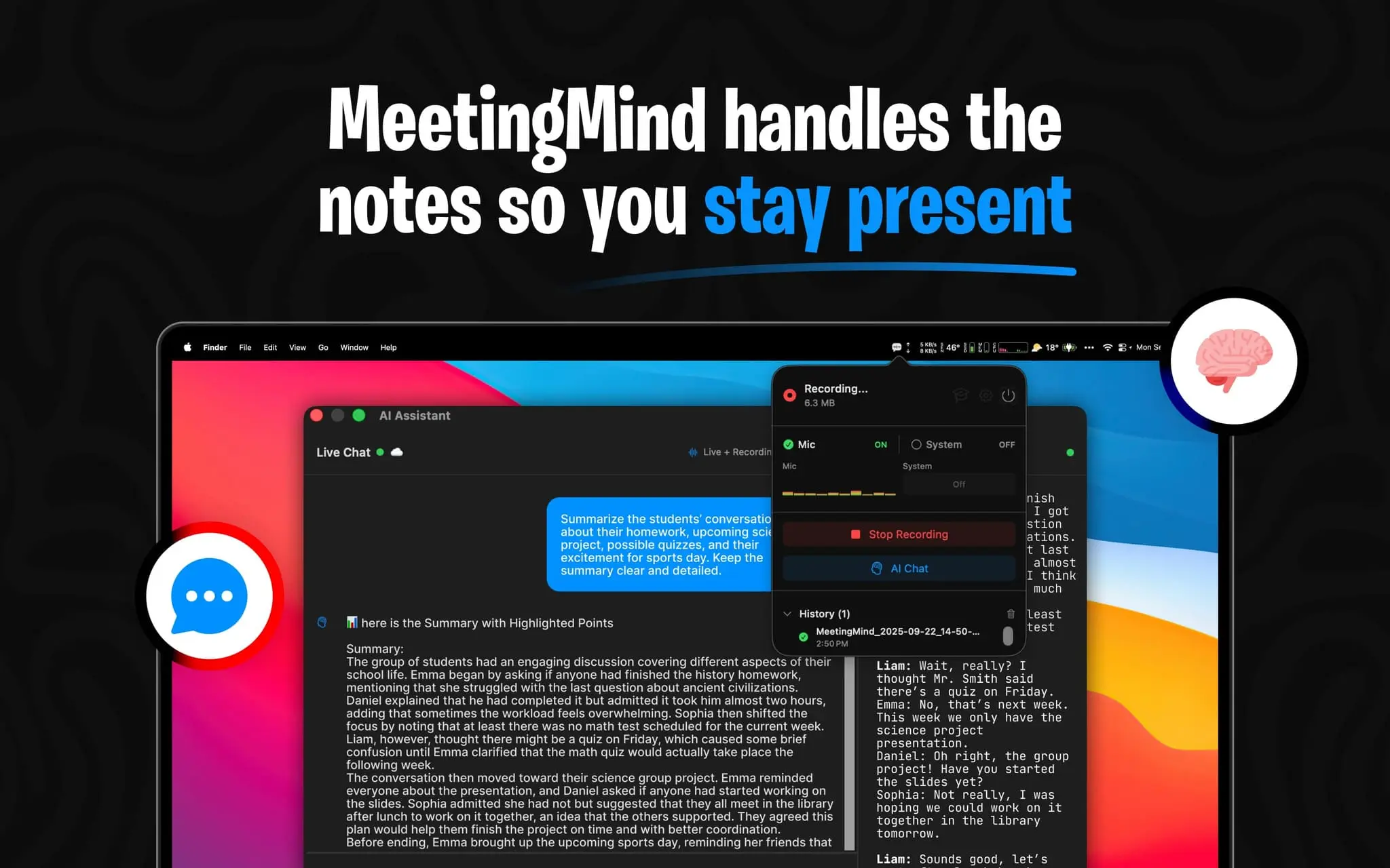 Screenshot 3 of MeetingMind