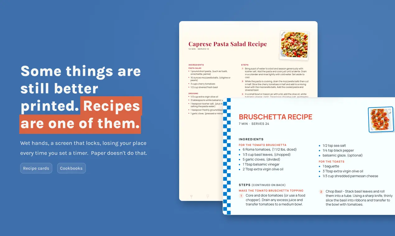 Screenshot 1 of RecipePrinter
