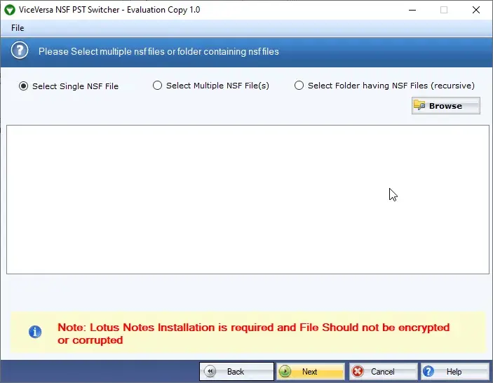 Screenshot 2 of ViceVersa NSF PST Switcher