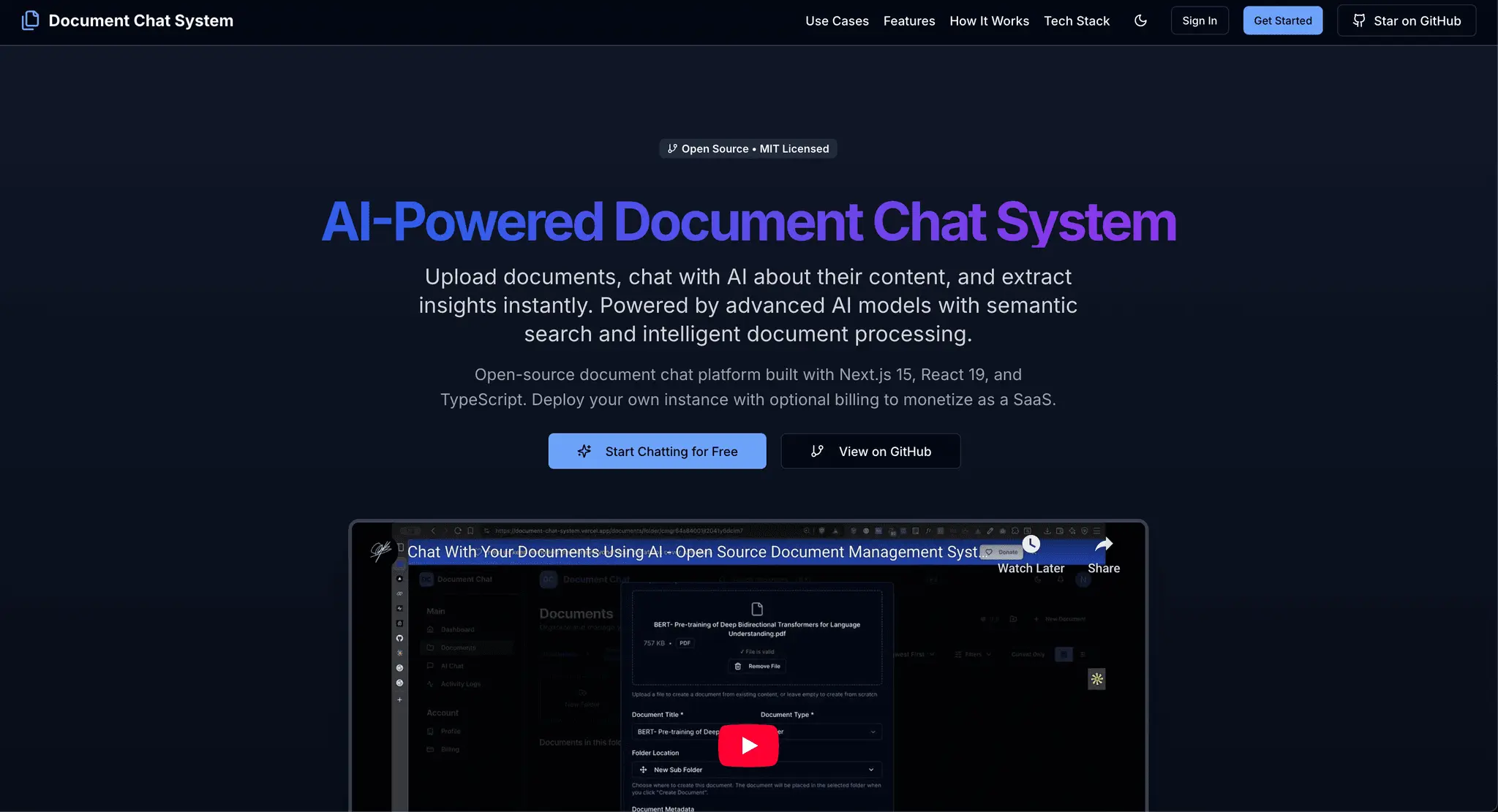 Screenshot 1 of Document Chat