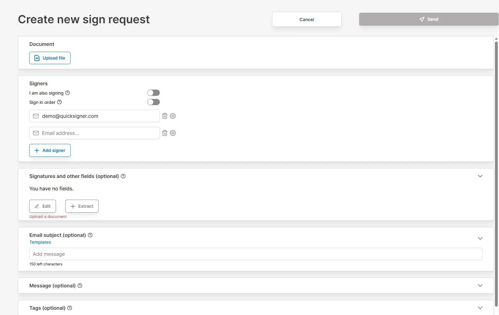 Screenshot 1 of QuickSigner