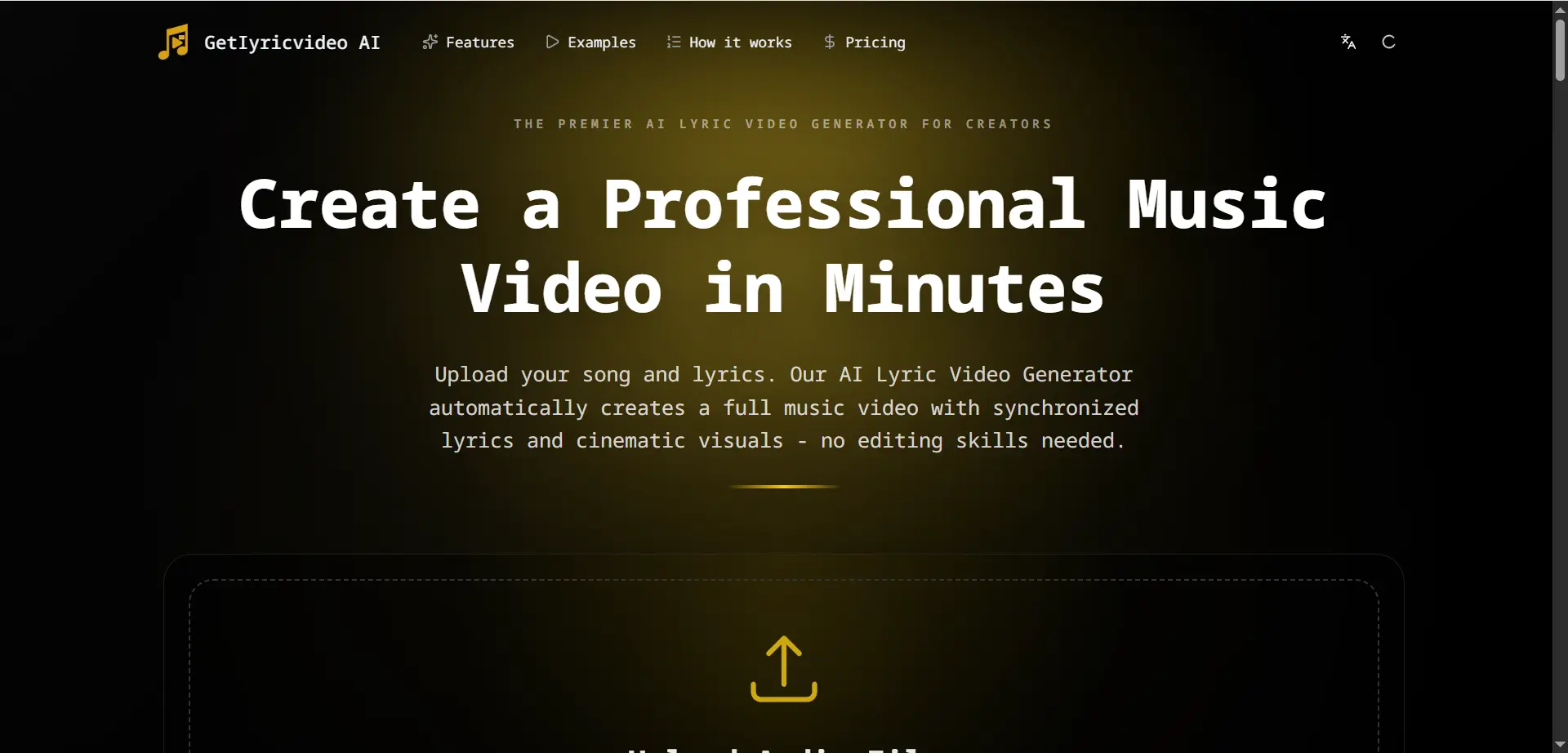 Screenshot 1 of GetLyricVideo AI