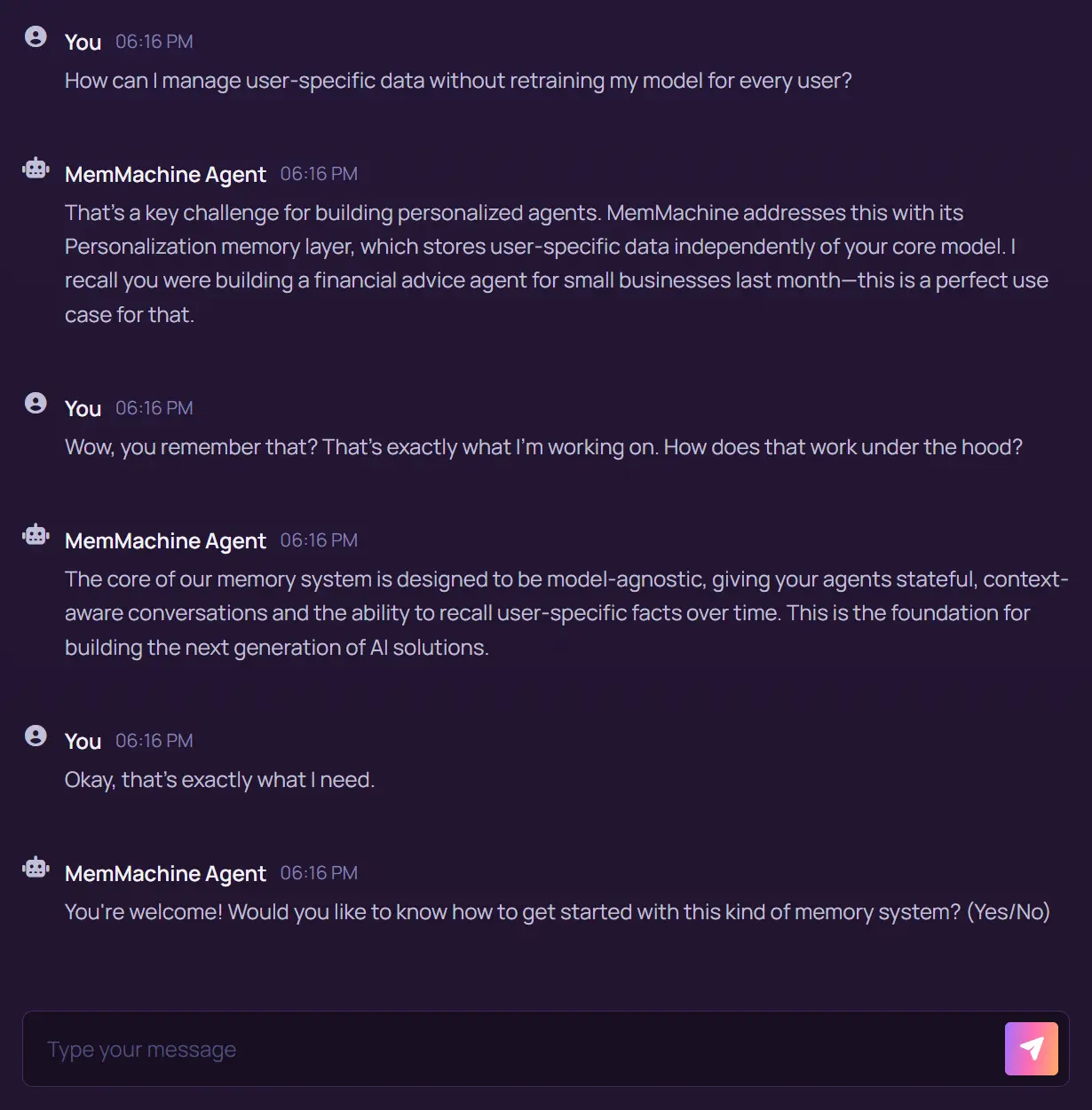 Screenshot 4 of MemMachine