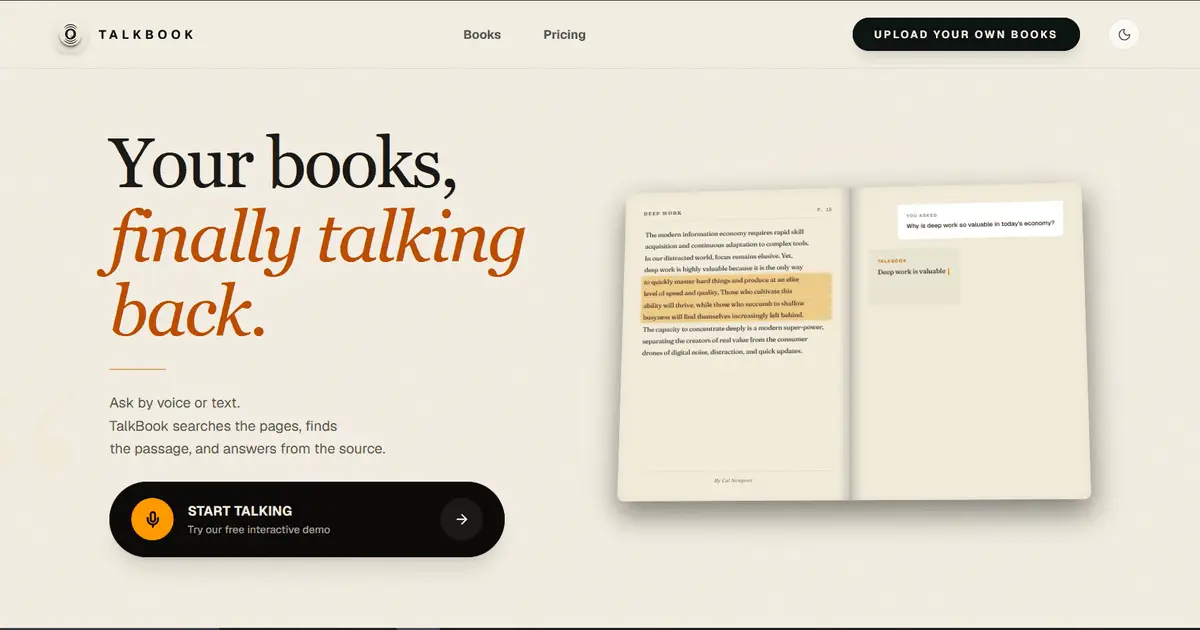 Screenshot 1 of TalkBook