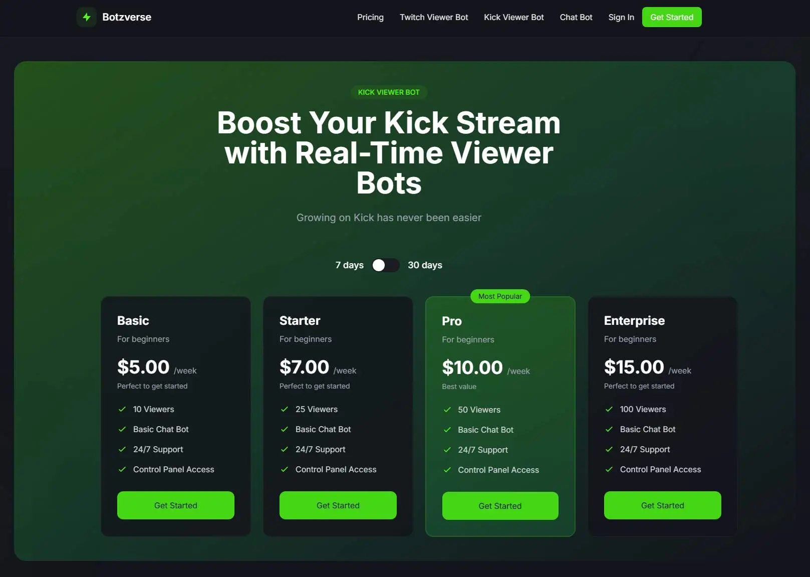 Screenshot 2 of Kick and Twitch Services