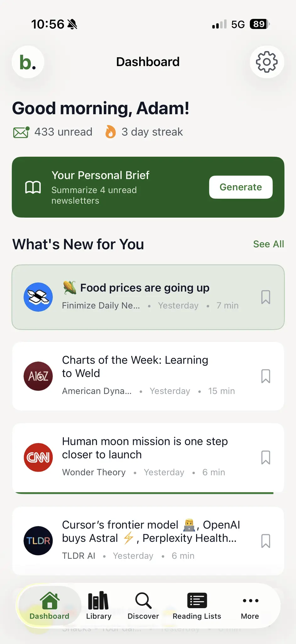Screenshot 2 of Bilig - Newsletter Reader