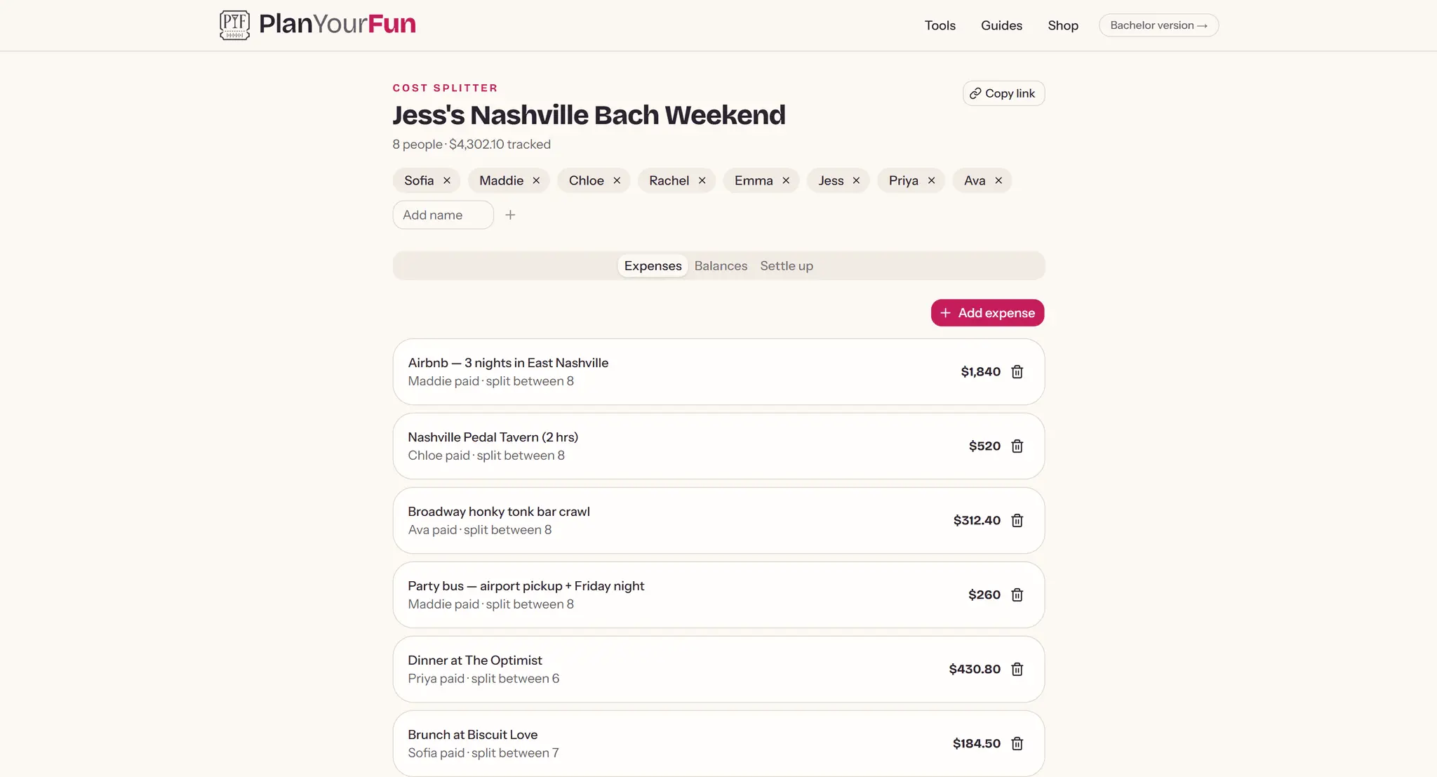 Screenshot 1 of PlanYourFun
