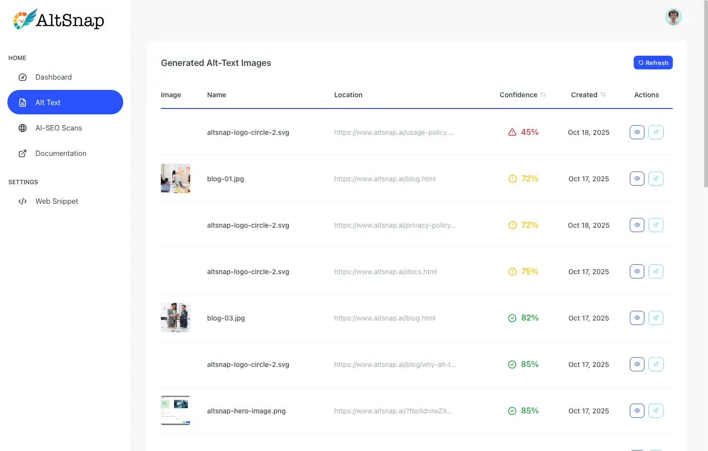 Screenshot 3 of AltSnap.ai