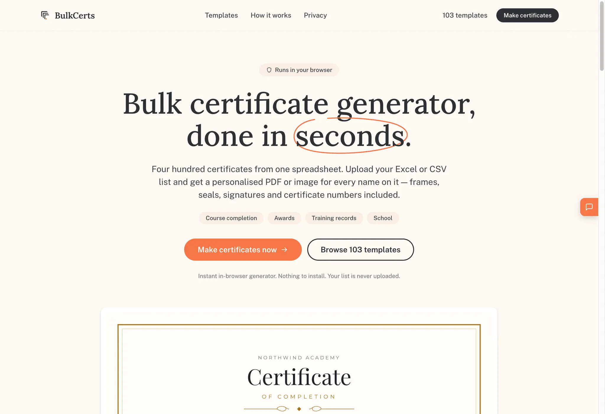 Screenshot 1 of BulkCerts