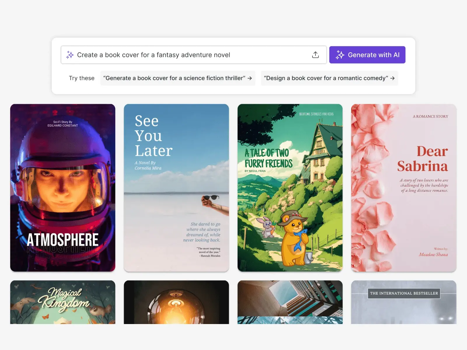 Screenshot 1 of AI Book Cover Generator