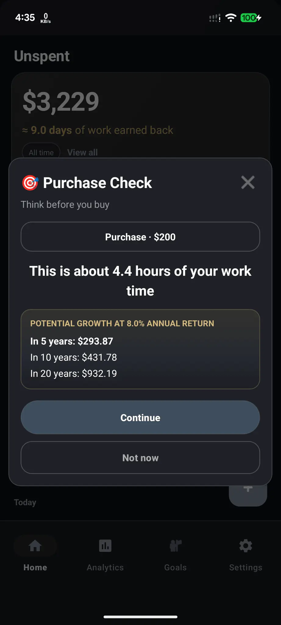 Screenshot 6 of Unspent: No Buy & Savings Tracker