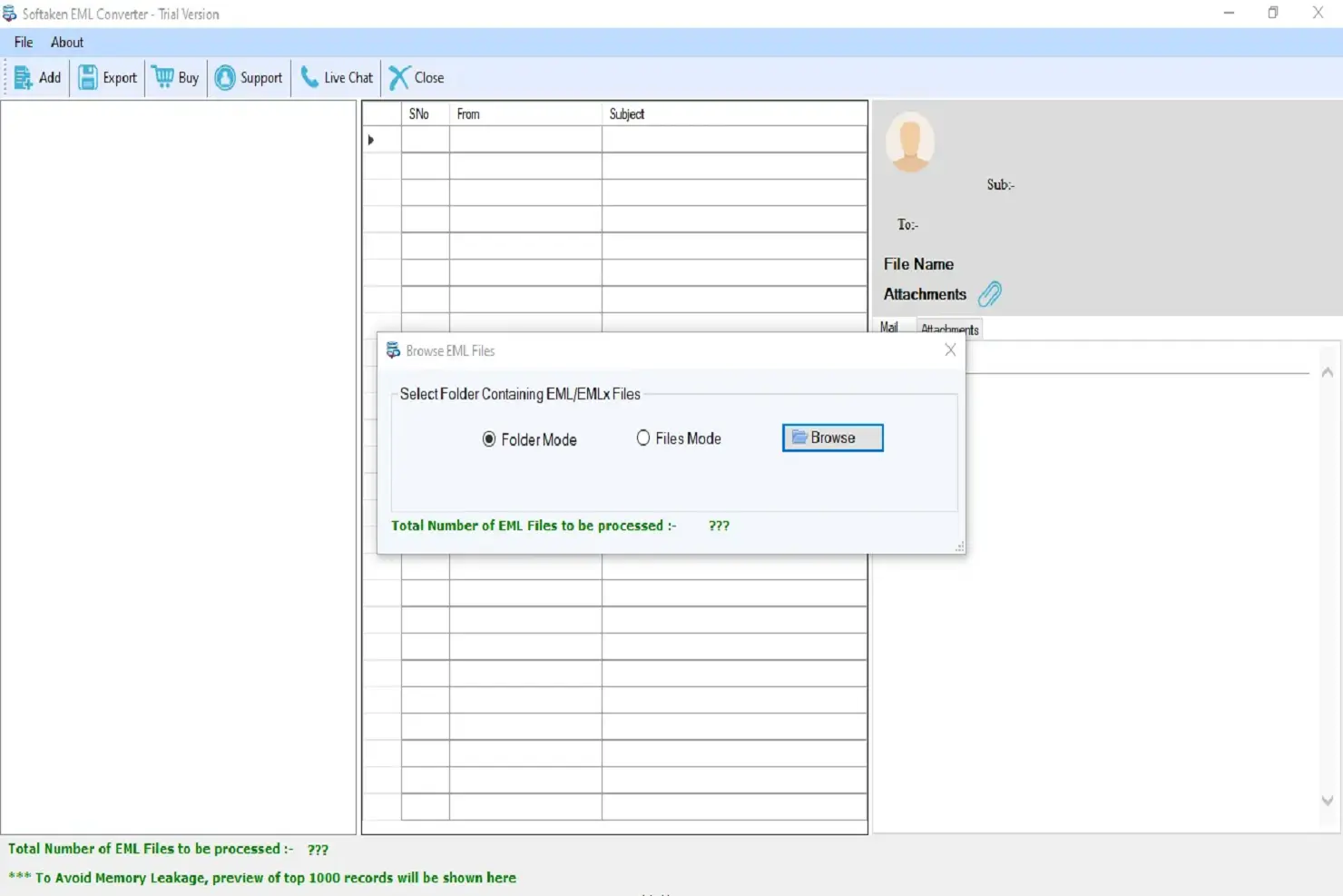 Screenshot 2 of Softaken EML to PST Converter