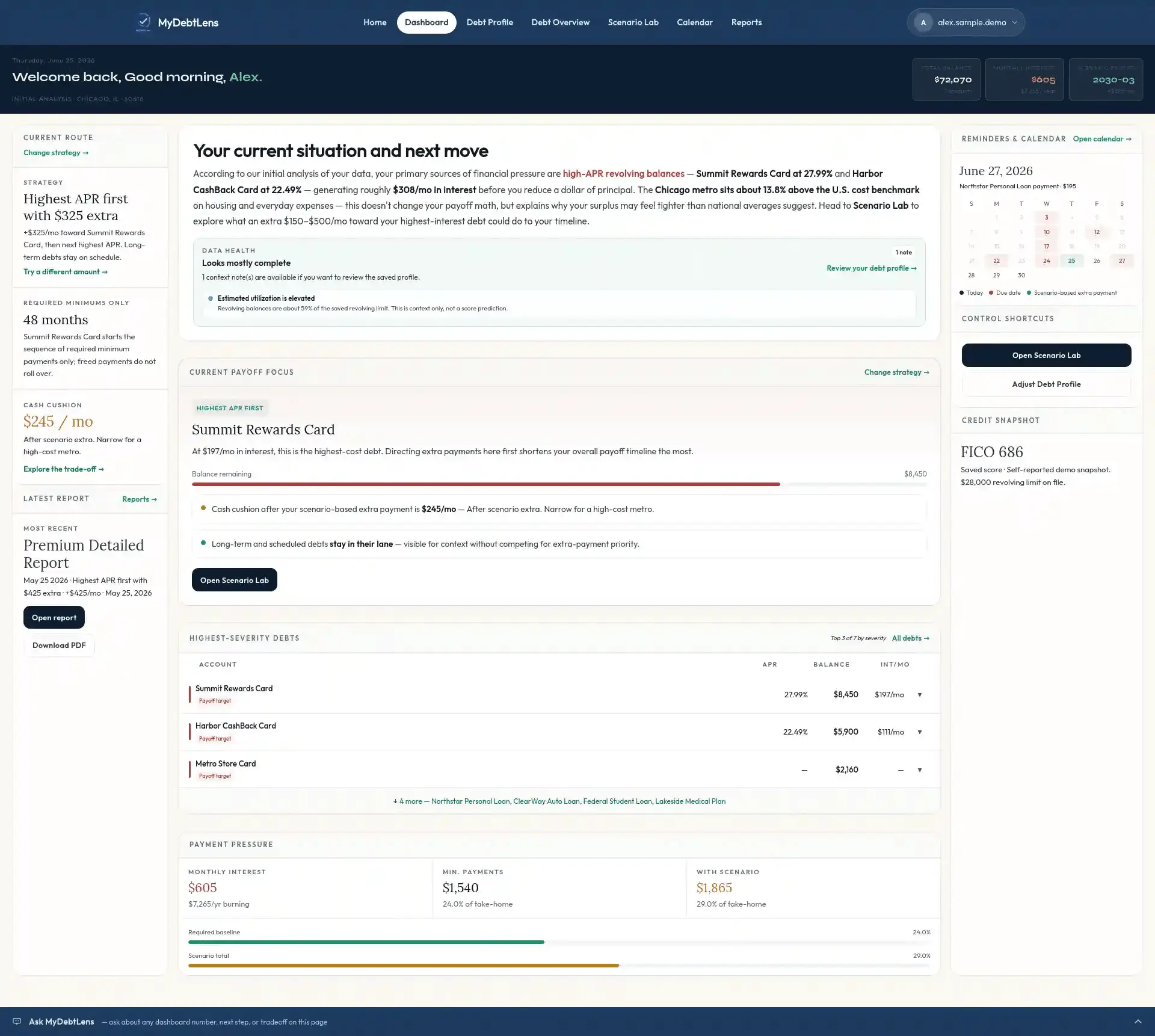 Screenshot 1 of MyDebtLens