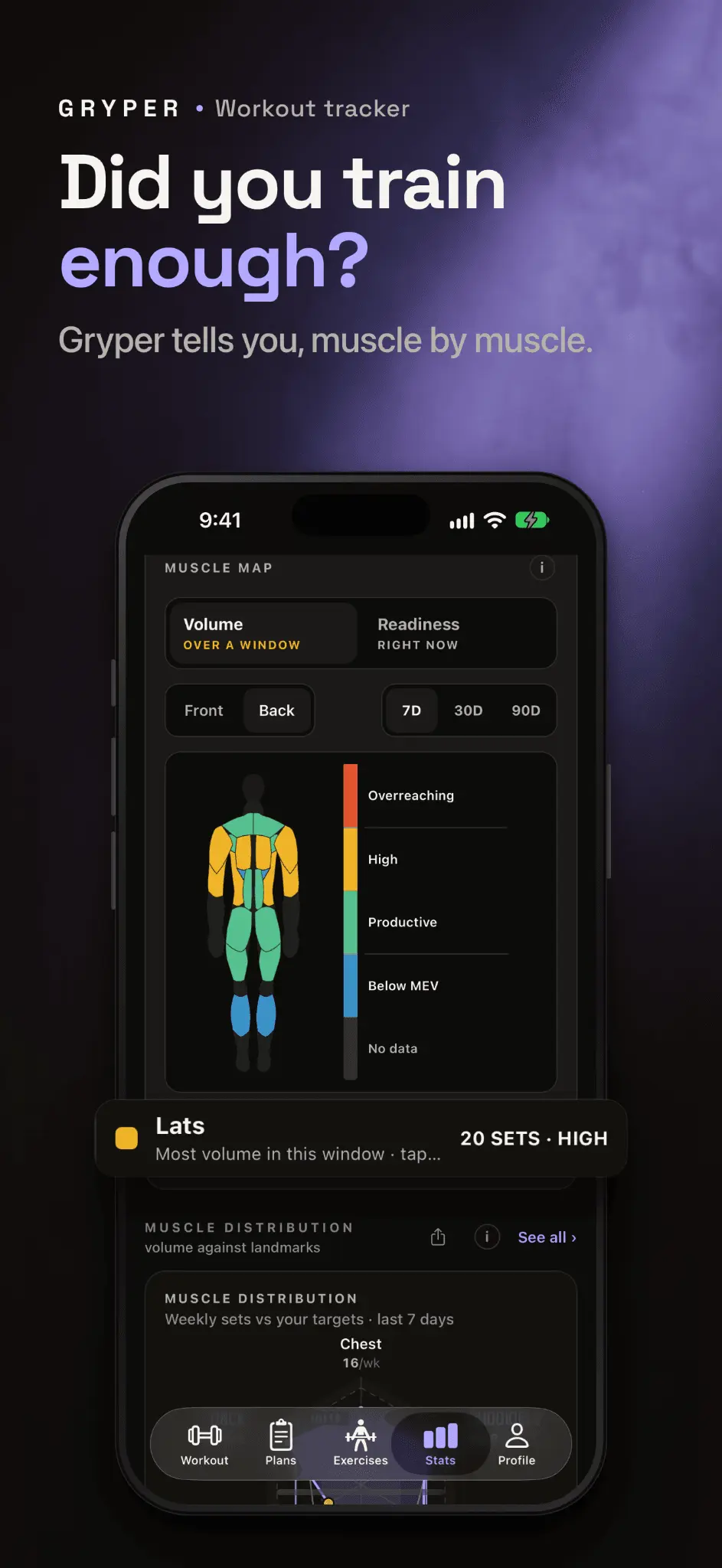Screenshot 2 of Gryper: Workout & Muscle Log