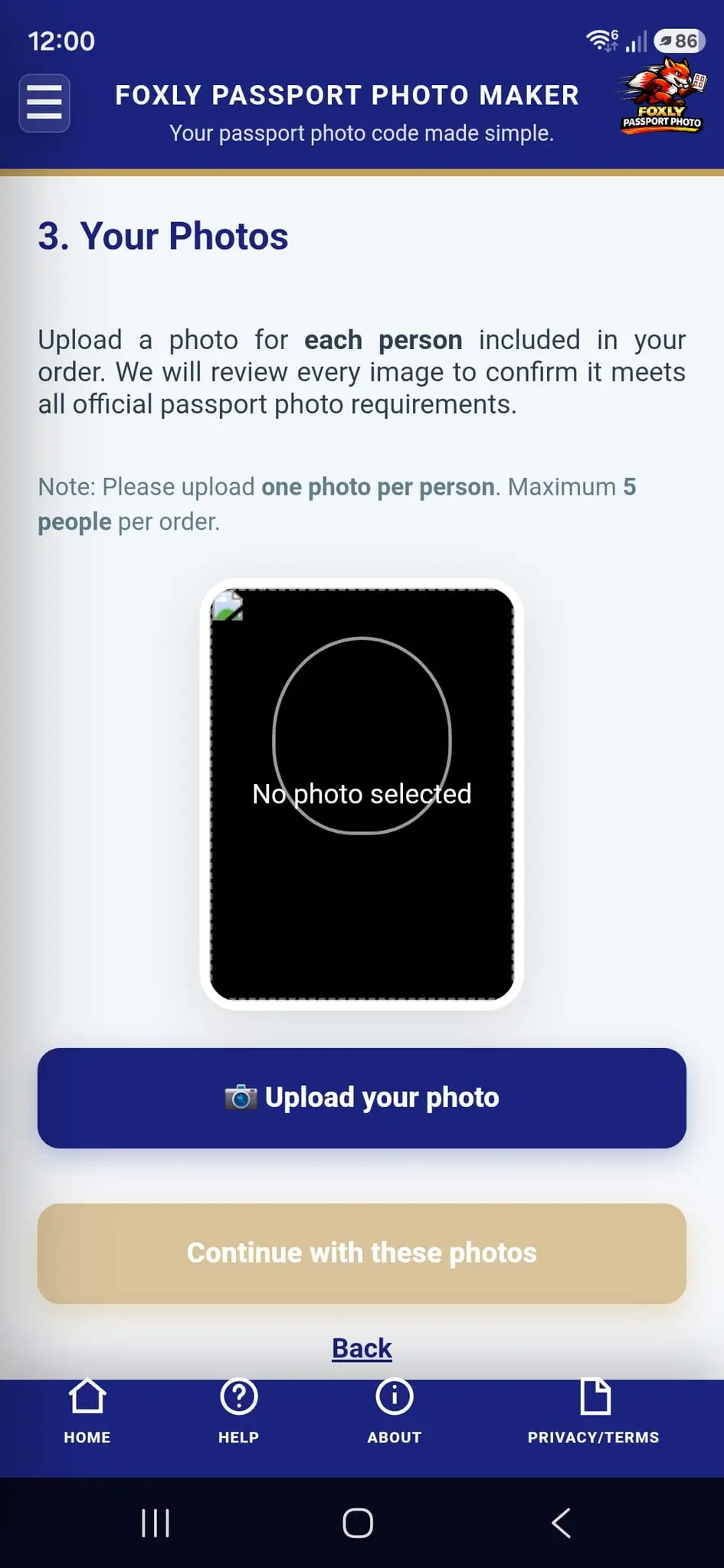 Screenshot 2 of Foxly Passport Photo Maker