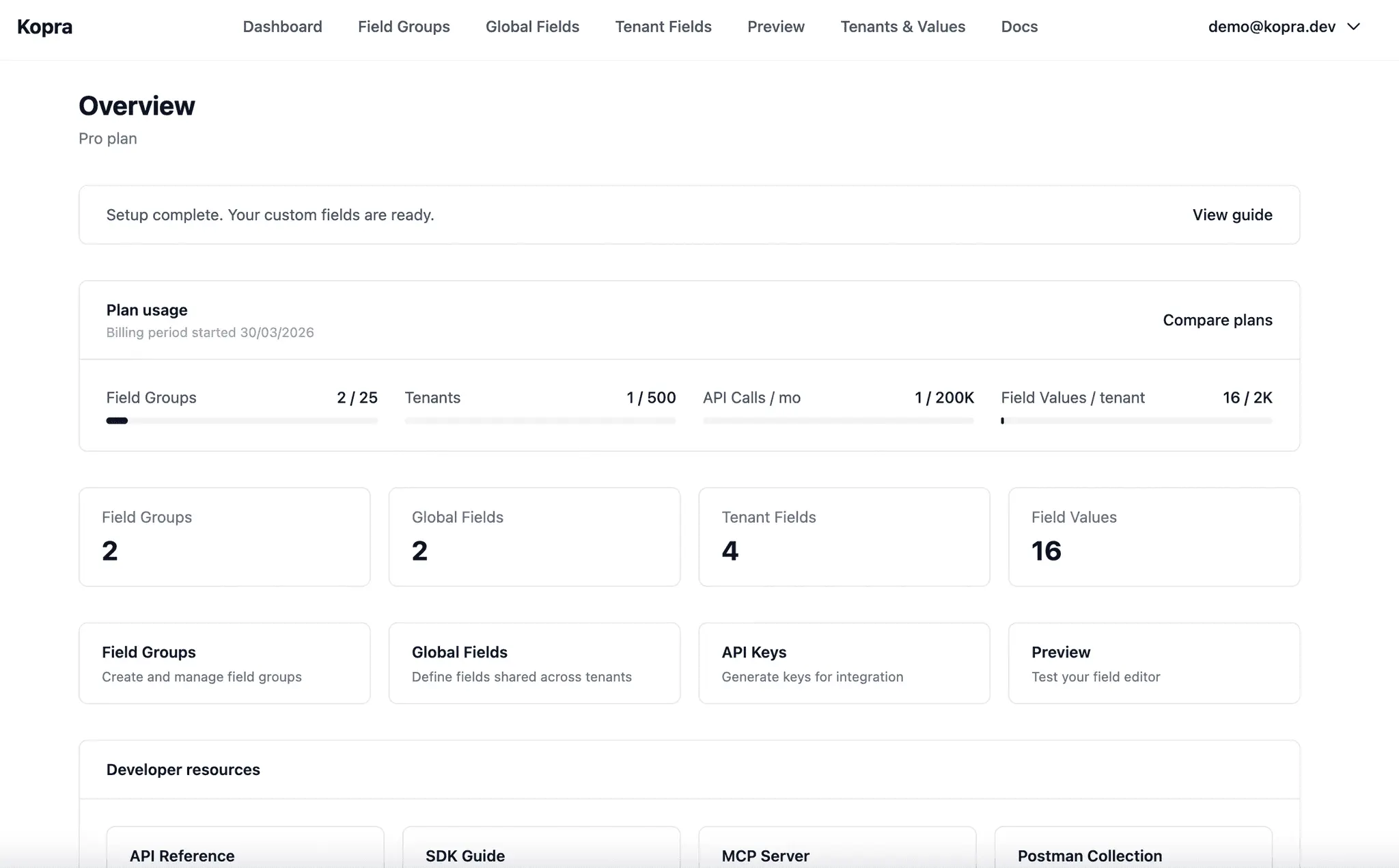 Screenshot 5 of Kopra - Custom Fields as a Service