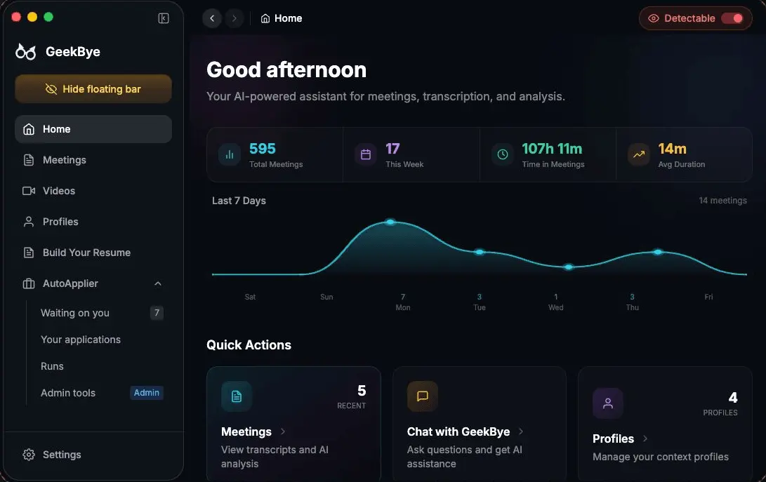 Screenshot 1 of GeekBye