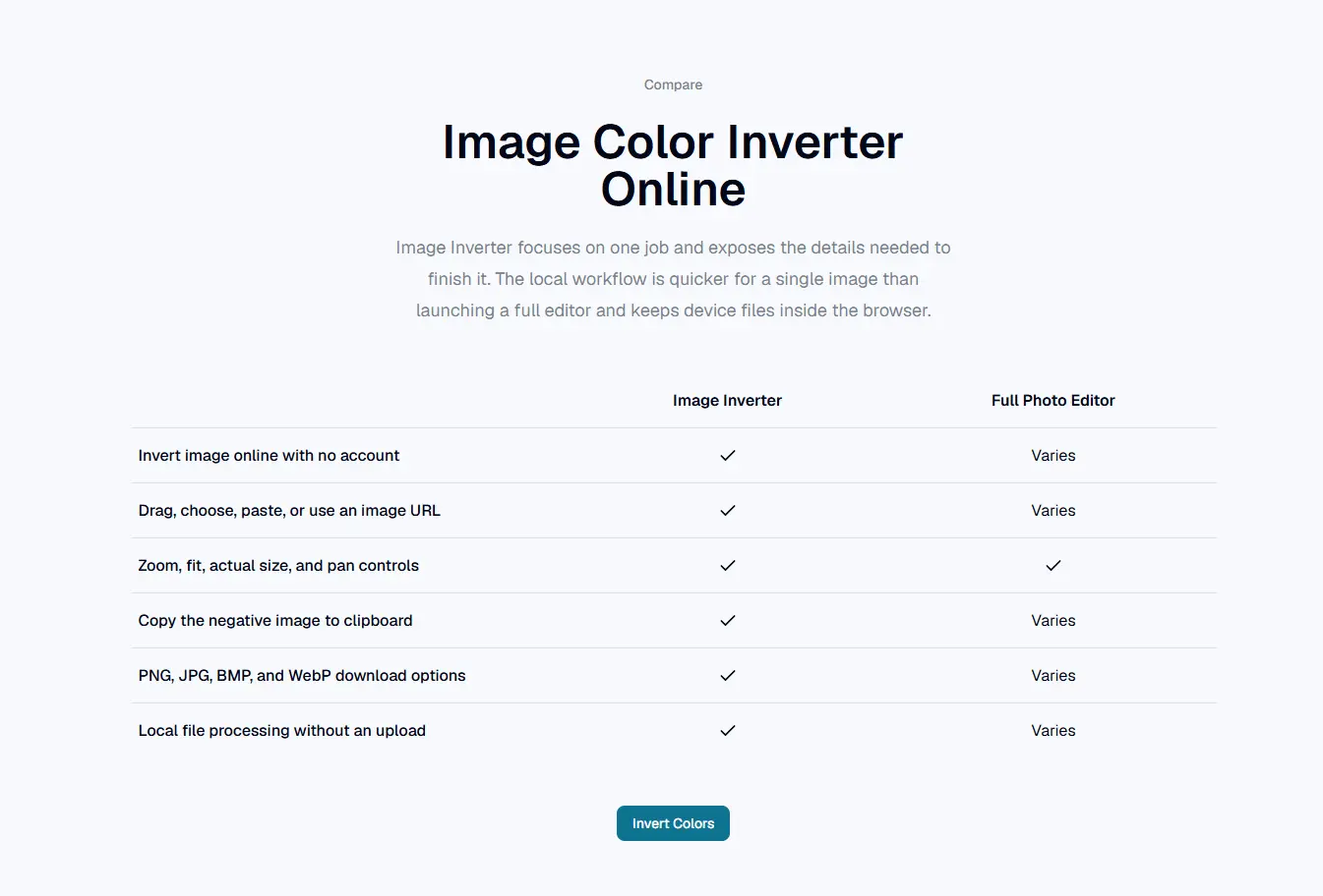 Screenshot 1 of Image Inverter