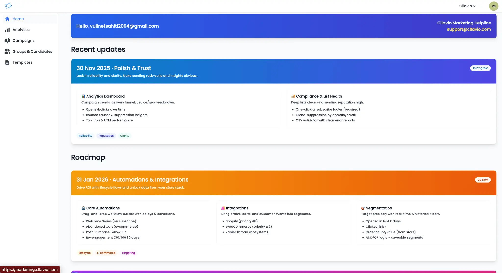 Screenshot 3 of Cllavio — Email Marketing & SMTP API
