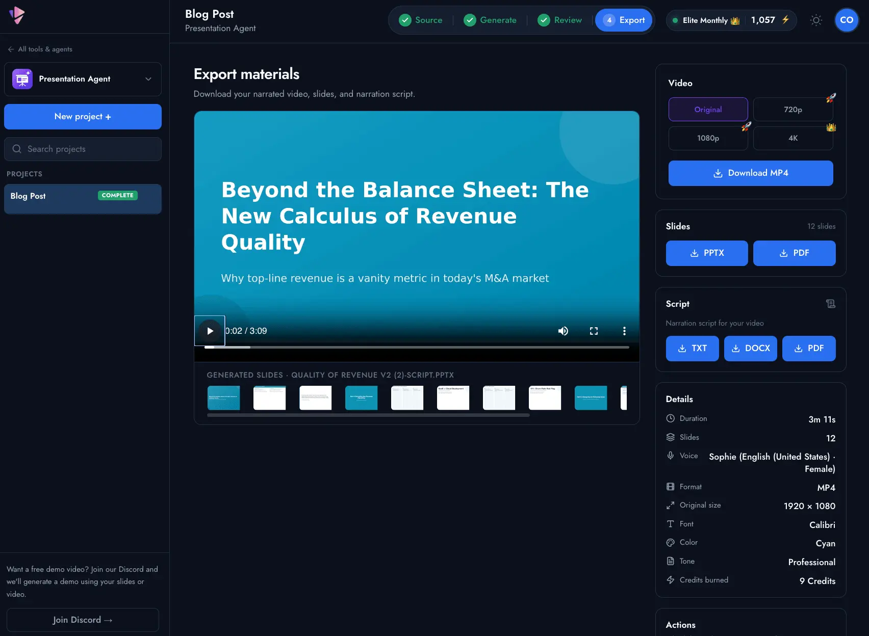 Screenshot 8 of Presentation Agent