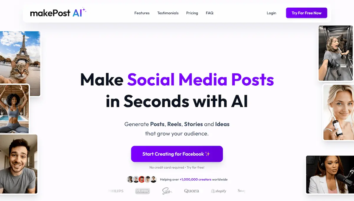 Screenshot 1 of MakePostAI: Make Viral Social Posts 🔥
