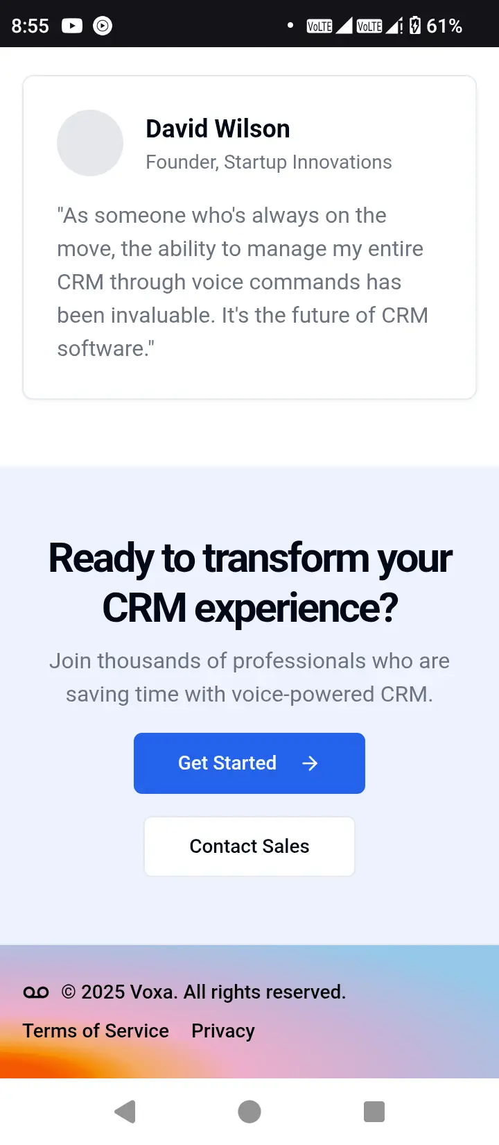Screenshot 3 of Voxa CRM
