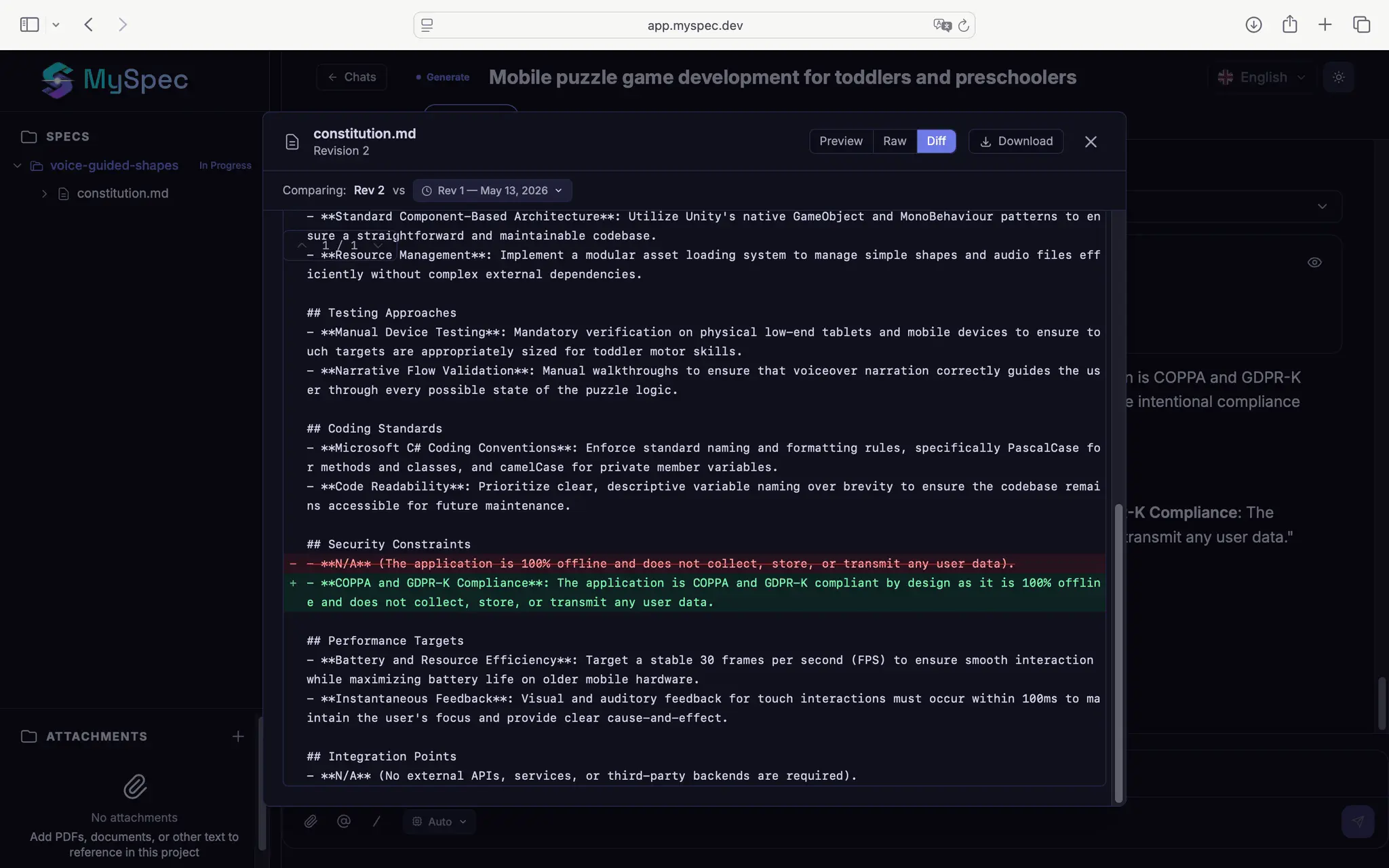 Screenshot 4 of MySpec